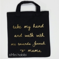Mini totebag take my hand and walk with me towards Jennah x mama