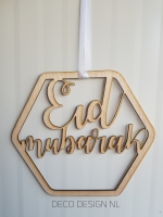 Eid mubarak 6hoek hanger