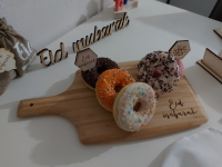 Houten cupcaketopper eid mubarak Arabisch